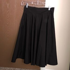 Black Shein below the knee skirt